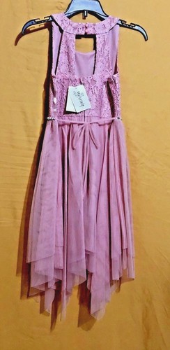 Speechless Kids pink sparkle lace party Easter keyhole dress 8 10 12 16 $68 - Picture 3 of 4