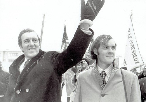 1972 Wire Photo Edmund Muskie campaign for US President Manchester New Hampshire - Picture 1 of 2