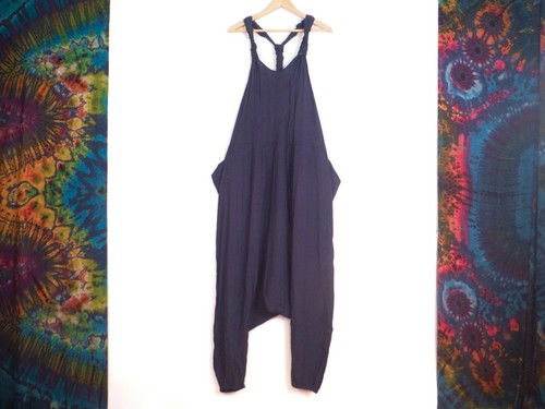 Harem Dungarees Hippie Bohemian Baggy Plain Jumpsuit - Brand New by Bare Canvas - Picture 69 of 79