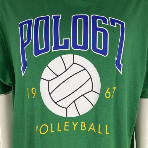 Ralph Lauren Polo Shirt Men’s XXL T-Shirt Green Polo RL 67 Volleyball NWT - Picture 3 of 14