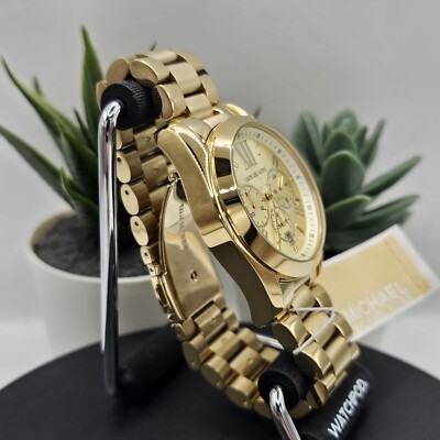 NEW MICHAEL KORS MK5605 WOMENS WATCH GOLD TONE BRACELET GOLD DIAL 