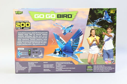 RC BIRD Orithopter Dual FLAPPING WINGS 2.4GHZ RTF -BLUE- - Picture 3 of 12