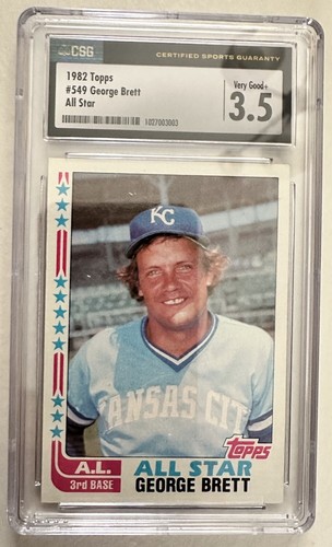 1982 Topps #549 George Brett All Star - CSG/CGC 3.5 - Picture 1 of 2