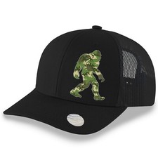 Camo Bigfoot F43 Trucker Hat Cap Snapback Baseball Big Foot Sasquatch Army Camp