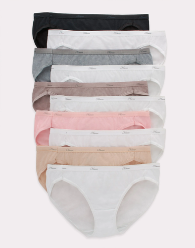 10 Pack Women’s Cotton Bikini Underwear – Breathable, Soft, Assorted Size 8
