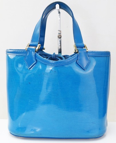 Autentica borsa a mano in vinile LOUIS VUITTON Lagoon Bay Blue Epi Plage #52747 - Foto 2 di 11