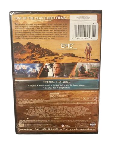The Martian (DVD 2015) NEW Matt Damon Astronaut Sci-Fi Action Adventure Space - Picture 2 of 2