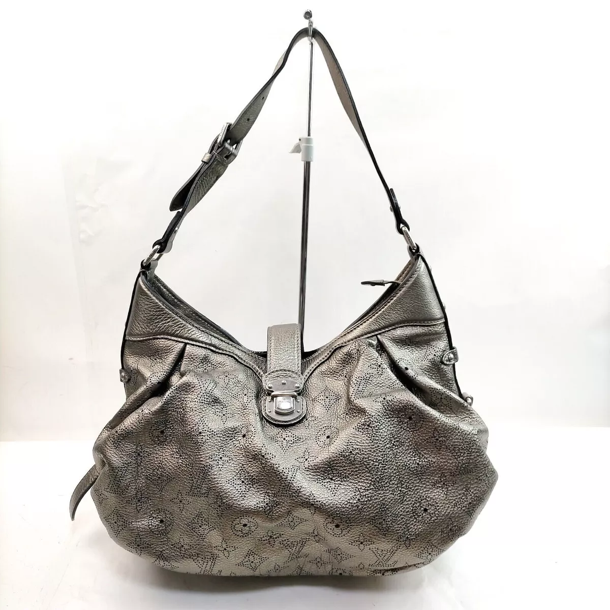 LOUIS VUITTON Mahina XL Women's Purse Hobo Bag Aged Silver