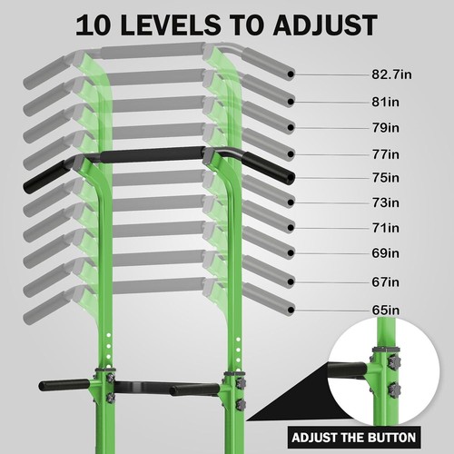 Power Tower Pull Up Bar Dip Station Adjustable Height Dip Stand Multi-Functional - Picture 6 of 73