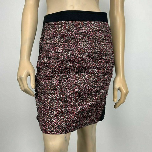 J. Crew Delilah Ruched Pencil Skirt Pink Confetti Straight Cotton NEW Size 0 - Picture 5 of 8