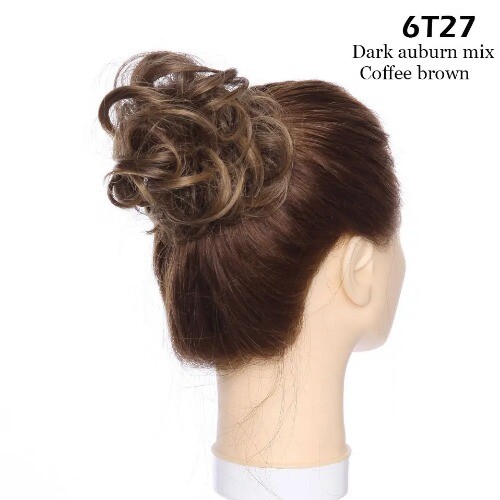 Synthetisches Gummiband Haar lockig Chignon Haar Kordelzug Pferdeschwanz Haarteile - Bild 50 von 77