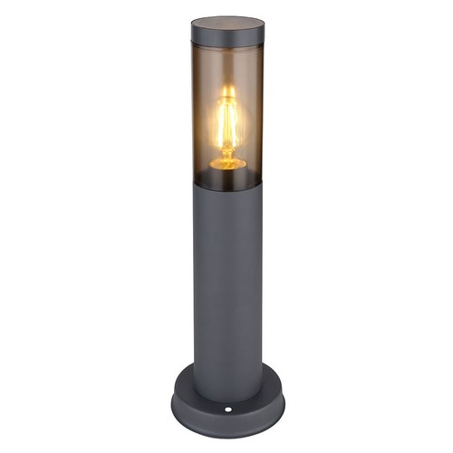 Stehleuchte Wegeleuchte Außenlampe Sockelleuchte Edelstahl rauch anthrazit E27 - Bild 10 von 12