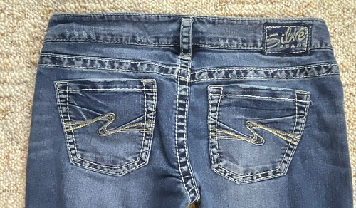 Silver Santorini Women's Low Rise Stretch size 28 Denim Capri Jeans Size (30x25) - Picture 22 of 23