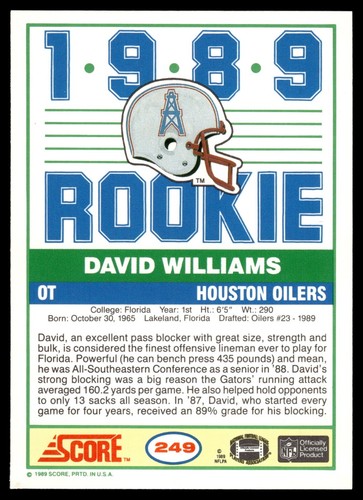 1989 Score Football 180-438 See Scans FACTORY SET BREAK Most NM/MT Pack Fresh! - Picture 179 of 395