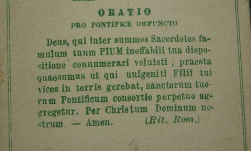 † PAPA PÍO IX EX CHALECO RELICARIO ORATIO TARJETA SAGRADA ESTAMPADA ITALIA BOLONIA † - Imagen 7 de 16