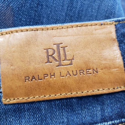 Lauren Ralph Lauren Women Atlas Wash Jeans SIZE 10 High Rise Relaxed Crop Grunge - Picture 8 of 13