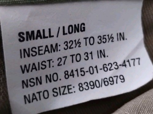 Neu kleine lange Hose/Hose Herren OCP Army USGI 8415-01-623-4177 - Bild 7 von 13