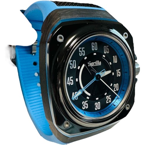 WRISTWATCH (FBY11.1) MEN'S GALAXY AUTOMATIC GORILLA CARBON FASTBACK BLUE - Picture 9 of 12