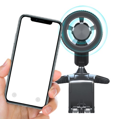Magnetic Phone Stand Anti-Slip Portable Car Mount 360° Rotation for Home Office - Photo 8 sur 12