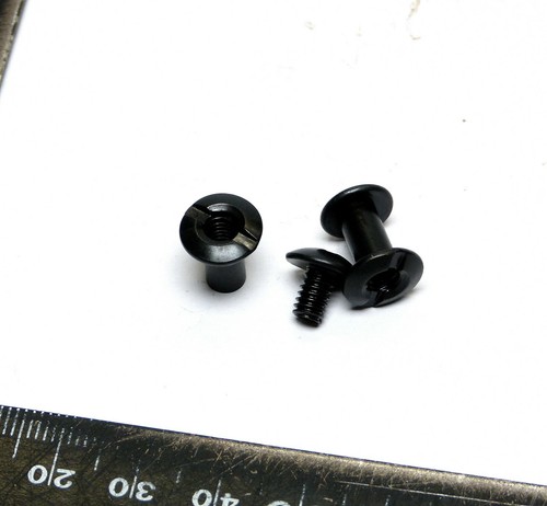 Tornillos Chicago negros. Pasa por postes. Poste de tornillo de unión. 9,5 mm - Imagen 7 de 8