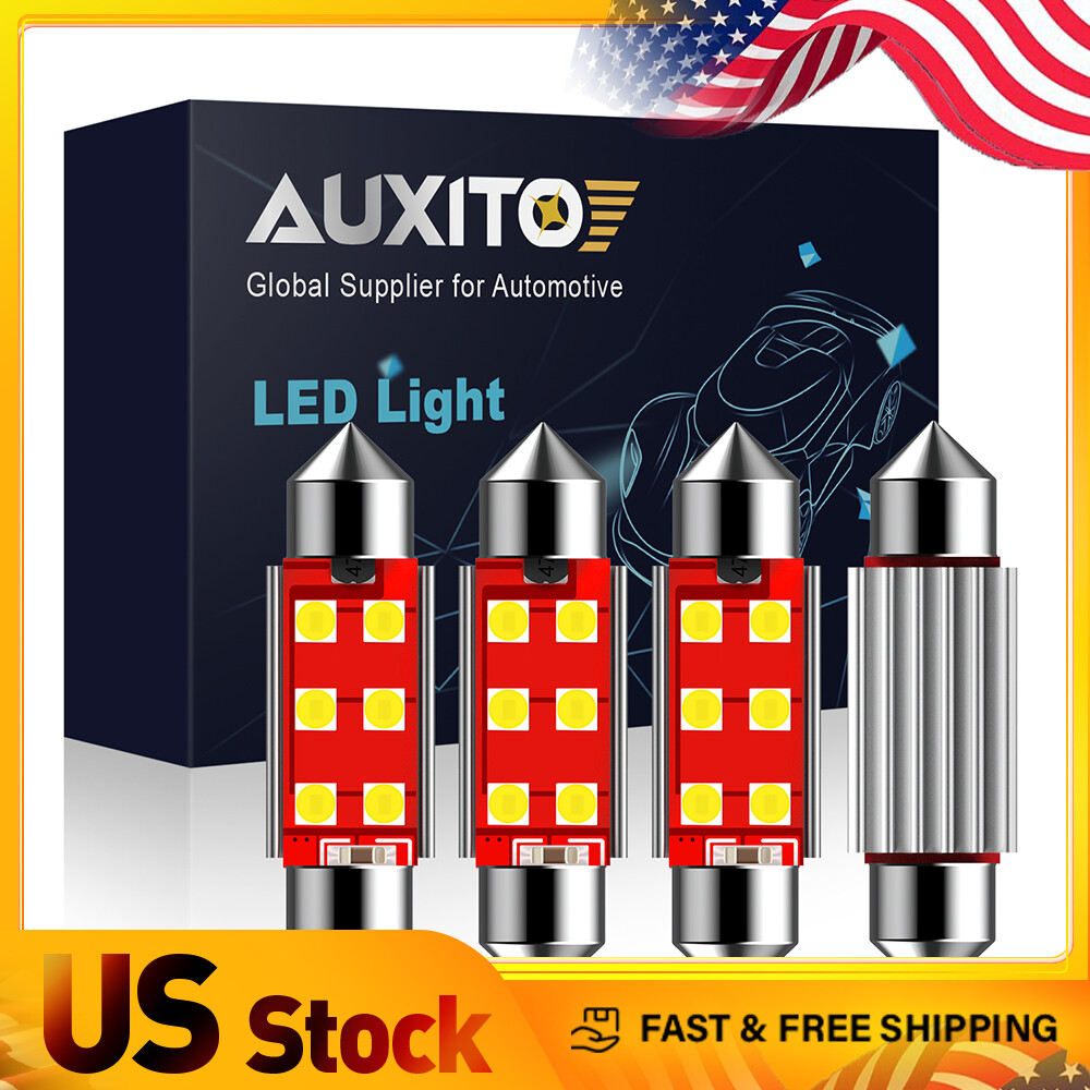 4x Erorr free 211-2 578 Dome Map Trunk Light LED Festoon Bulb white 42mm 41mm f3
