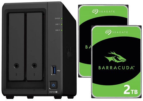 NAS server Synology DiskStation DS723+ 4TB (2x2TB) Seagate Barracuda - Afbeelding 2 van 4