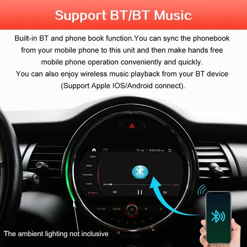 Sintonizador de radio GPS Navi de 9" para BMW Mini Cooper R56 F55 F56 F57 Works One - Imagen 7 de 14