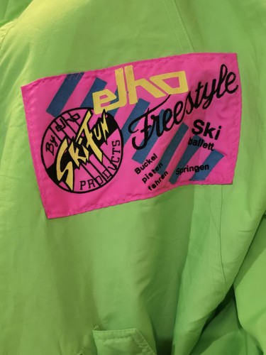 ELHO FREESTYLE Fluorescent green PARKA JACKET ** 90's Ski-Fun (size XL) Vintage - Picture 7 of 11