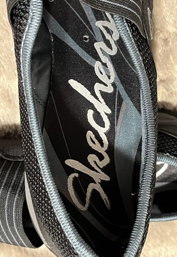 Skechers Mary Jane Flats 22152 Comfort Shoes Black Mesh Casual Womens Size 9 - Picture 10 of 17