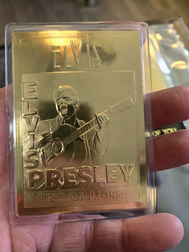 Colección Danbury Mint Elvis Presley oro 22kt 11 tarjetas en caja en una carpeta - Imagen 21 de 24