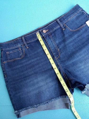 Nuevo con etiquetas Pantalones Cortos de Denim Old Navy Para Mujer Plus Tiro Alto Puños Elastizados Talla 20 Plus - Imagen 5 de 5