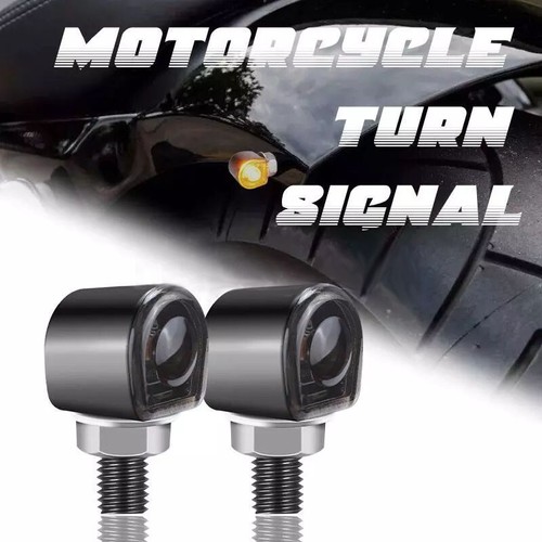 Indicador de señal de giro LED para motocicleta 2 piezas luz intermitente ámbar mini lámpara universal - Imagen 7 de 8