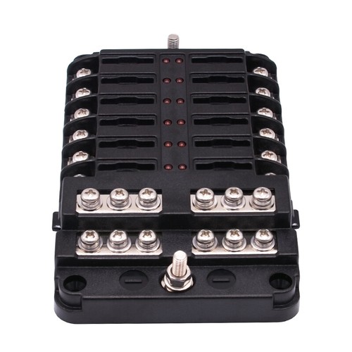 Universal 12Way Circuit Standard Blade Fuse Box Holder Block Car Truck 12V/24V - Picture 5 of 12