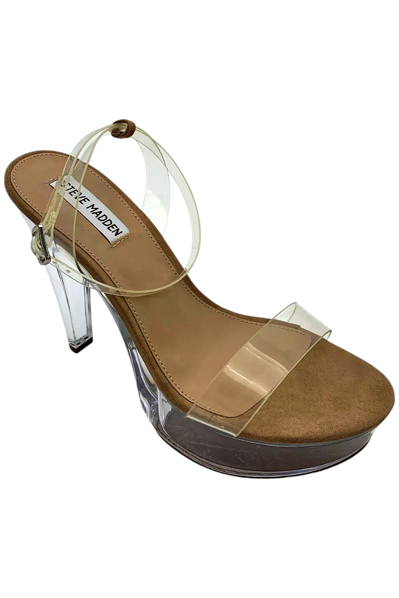 Steve Madden Women's Julien Heeled Sandals Clear | eBay