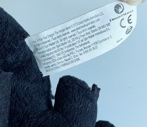 How To Train Your Dragon Night Fury Plush Soft Toy 20cm Black 2019 Dreamworks - Picture 8 of 8