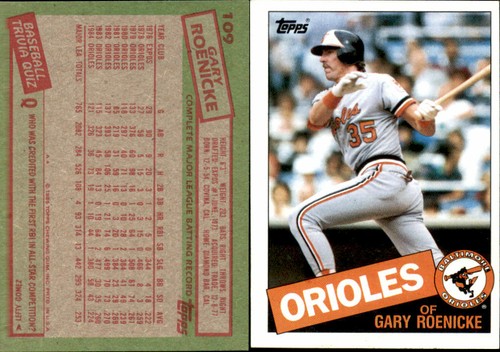 1985 Topps Baseball Cards Complete Your Set U-Pick #'s 1-200 NM/MINT - Picture 110 of 200