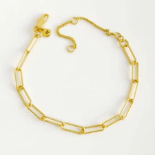 New 7.5" Madewell Square Chain Bracelet Gift Vintage Women Party Holiday Jewelry