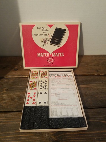 De colección Match Mates Match Boxes y Bridge Score Pad Tarjeta Fiesta Años 60 Stylecraft - Imagen 3 de 12
