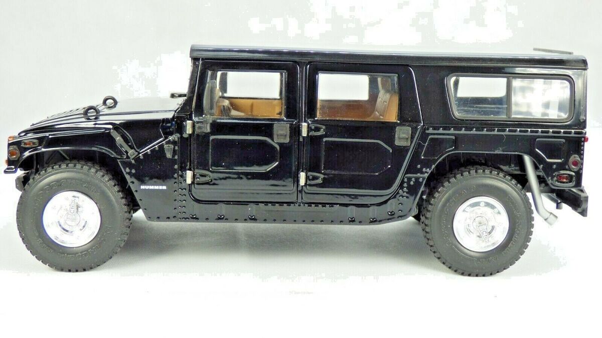 EXOTO HUMMER H1 ALPHA LONG CAB BLACK THE FAN OFF ROAD TOY