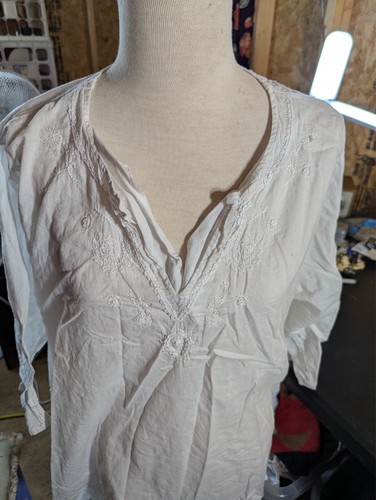 mountain lake white cotton ladies xl tunic - Picture 3 of 10