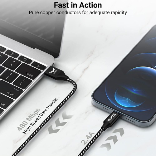 iPhone 6S 7 8 X XS XR 11 12 13 14 Pro Fast Charger 2M Charging Long Cable Lead - 第 4/28 張圖片