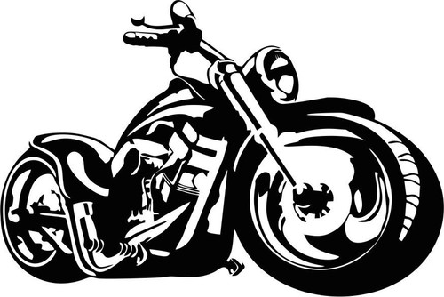 Aufkleber Motorrad Chopper Silhouette 30 x 20 cm - Farbe und Variante - Bild 2 von 7