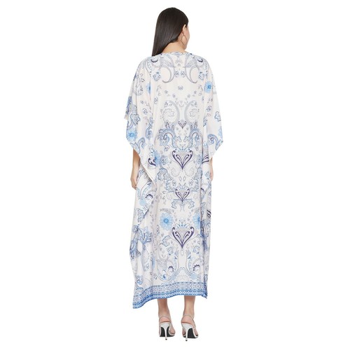 Women Casual Maxi Long Kaftan Kimono Sleeve Plus Size Dresses V Neck Nightgown - Picture 476 of 642