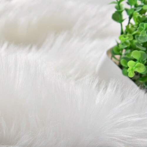 Faux Fur Sheepskin Rug, Plush, Machine Washable, Soft Area Runner for Bedroom - Picture 5 of 49