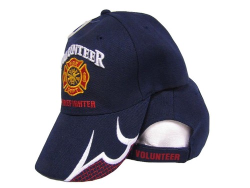 Dark Navy Blue Volunteer Firefighter Fire Fighter Baseball Cap Hat (RAM) C1001 - Picture 2 of 5