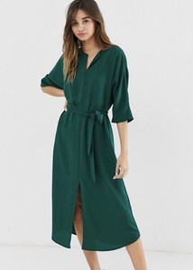 dark green midi dress uk