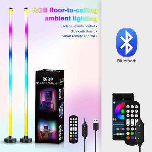 2 Pack Corner Floor Lamp for Living Room with App Remote Control & Music Sync - Picture 5 of 12