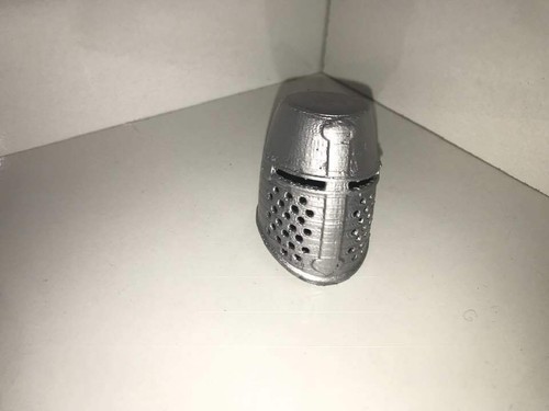 1/6 Scale Templar Knight Helmet (Silver Painted) - Picture 9 of 9