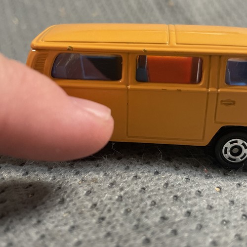 Tomica VW Microbus Orange with Blue Seats, Made in Japan, F29. CLEAN SEE PHOTOS - Picture 16 of 22
