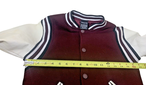 Ring of Fire Boys Maroon & White Varsity Jacket Coat size Small - READ - Picture 17 of 19